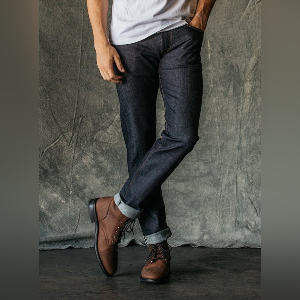 Hiroshi Kato ‘The Pen’ Slim in Indigo Raw Sz 33